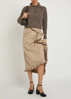Maison Margiela Wool Polo Jumper Light Brown