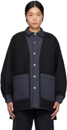 JieDa Navy & Black Quilted Jacket