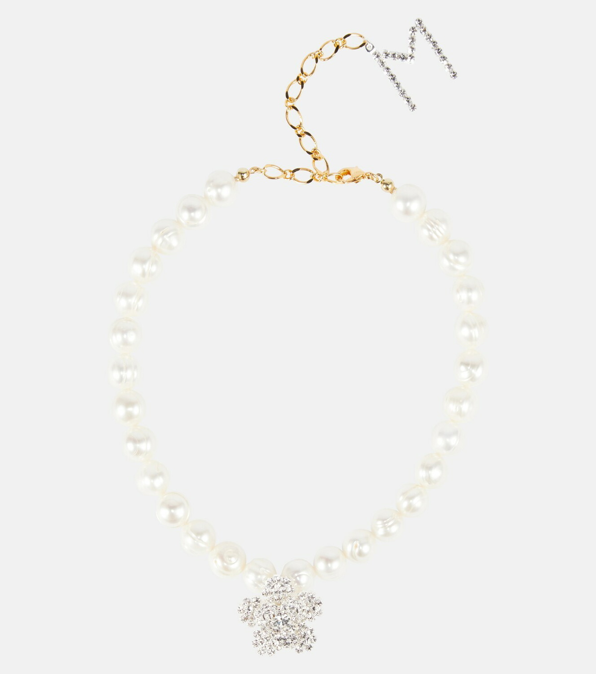 Magda Butrym - Pearl and crystal-embellished choker