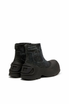 Diesel D-Donald - Denim ankle boots with wraparound rubber sole - Boots Mens in Black