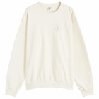 Sporty & Rich S&R Sweatshirt in Cream/Sky Blue