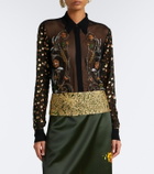 Dries Van Noten Embellished sheer blouse