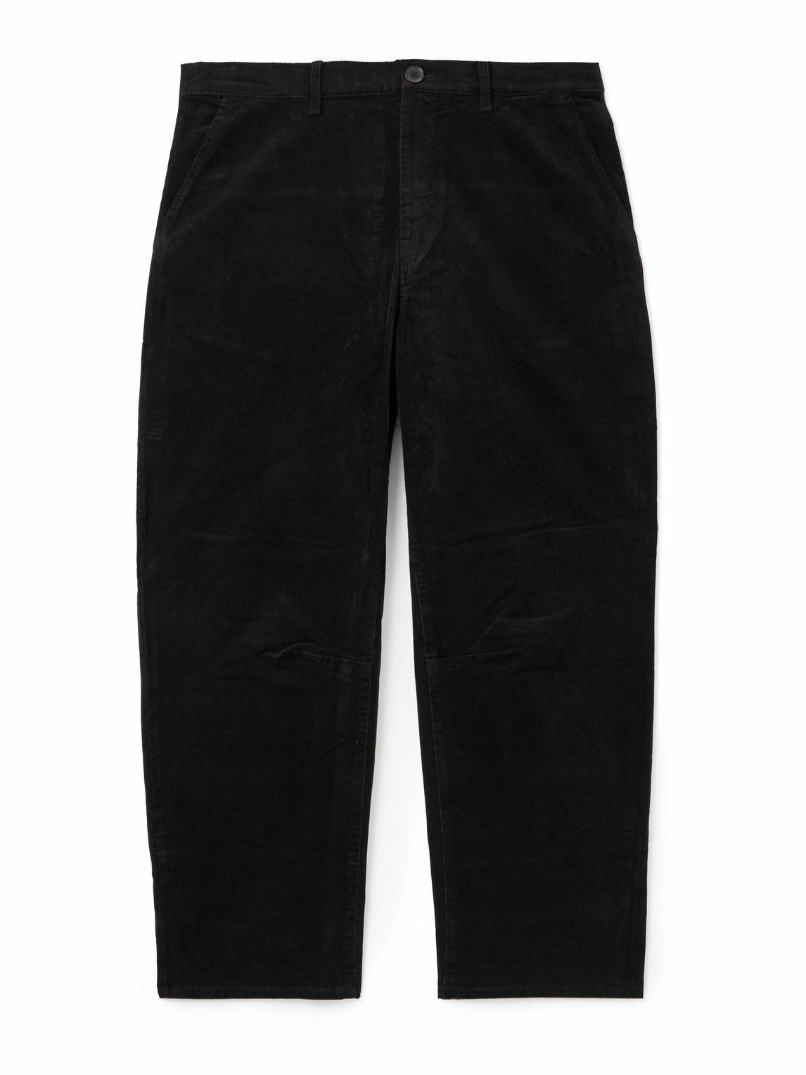 Nili Lotan - Carpenter Cropped Straight-Leg Cotton-Blend Corduroy Trousers - Black
