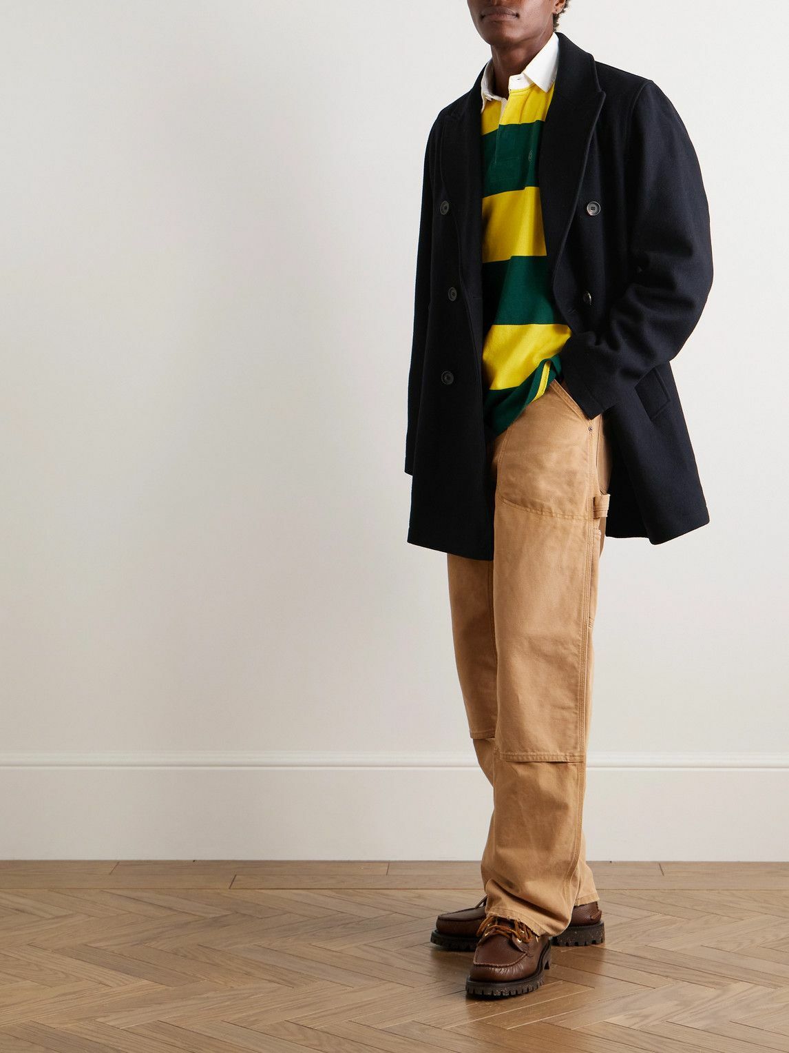 Oliver Spencer - Albion Double-Breasted Felt Coat - Blue