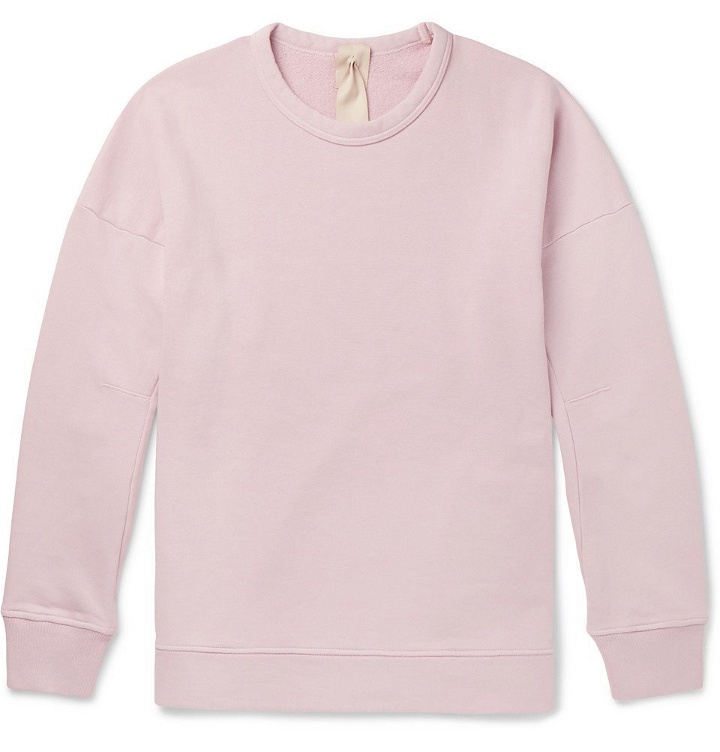 Photo: Ten C - Garment-Dyed Fleece-Back Cotton-Jersey Sweatshirt - Pink