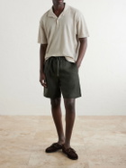 Sunspel - Linen-Piqué Polo Shirt - Neutrals