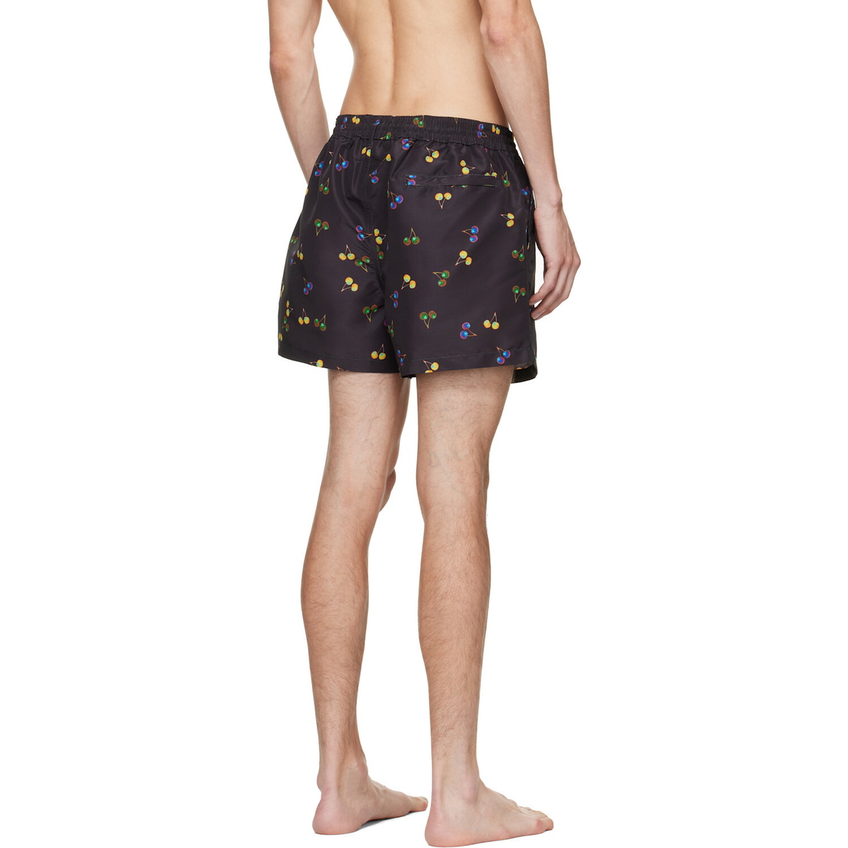 Paul Smith Black 'Cherries' Swim Shorts