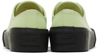 Jil Sander Green & Black Canvas Sneakers