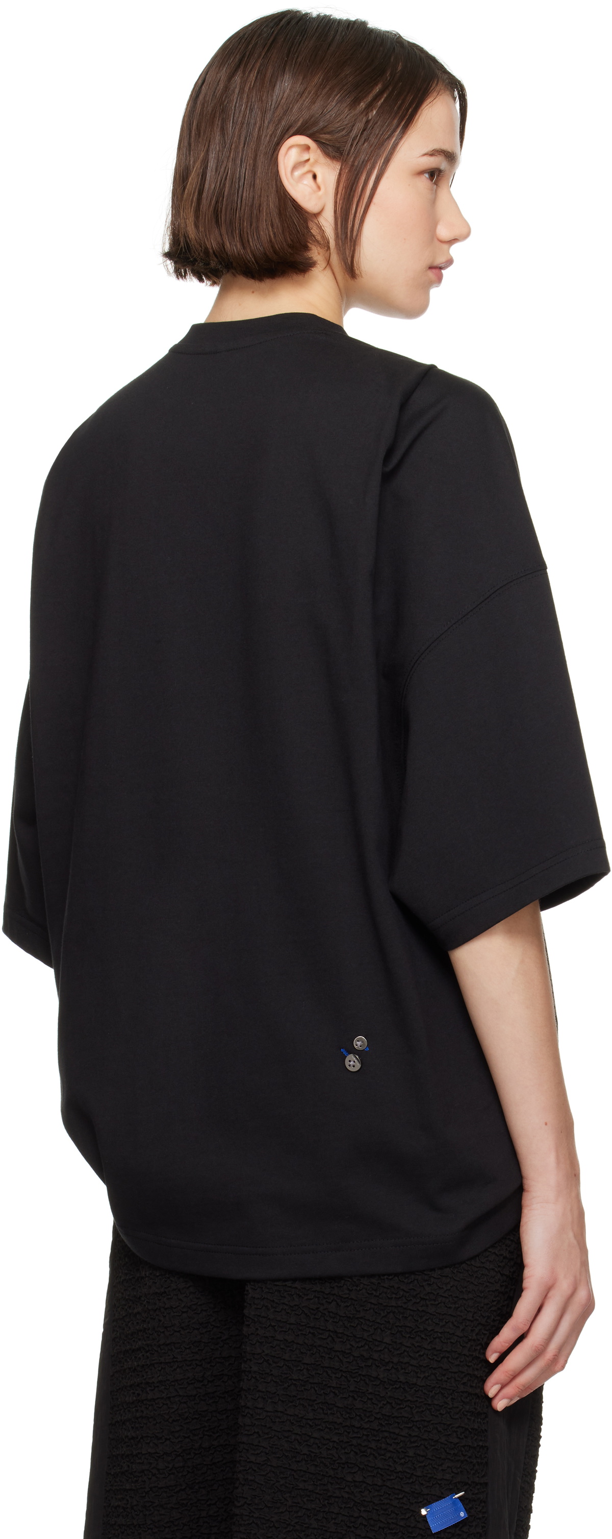 ADER error Black Tetraight Product. 46 T-shirt ADER error