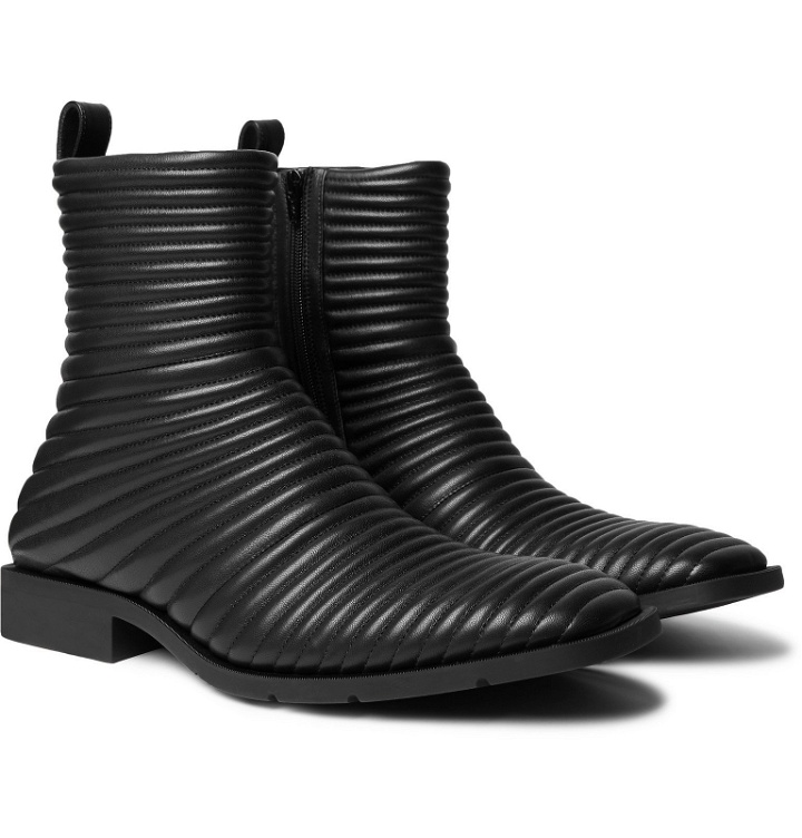 Photo: Balenciaga - Quilted Leather Boots - Black