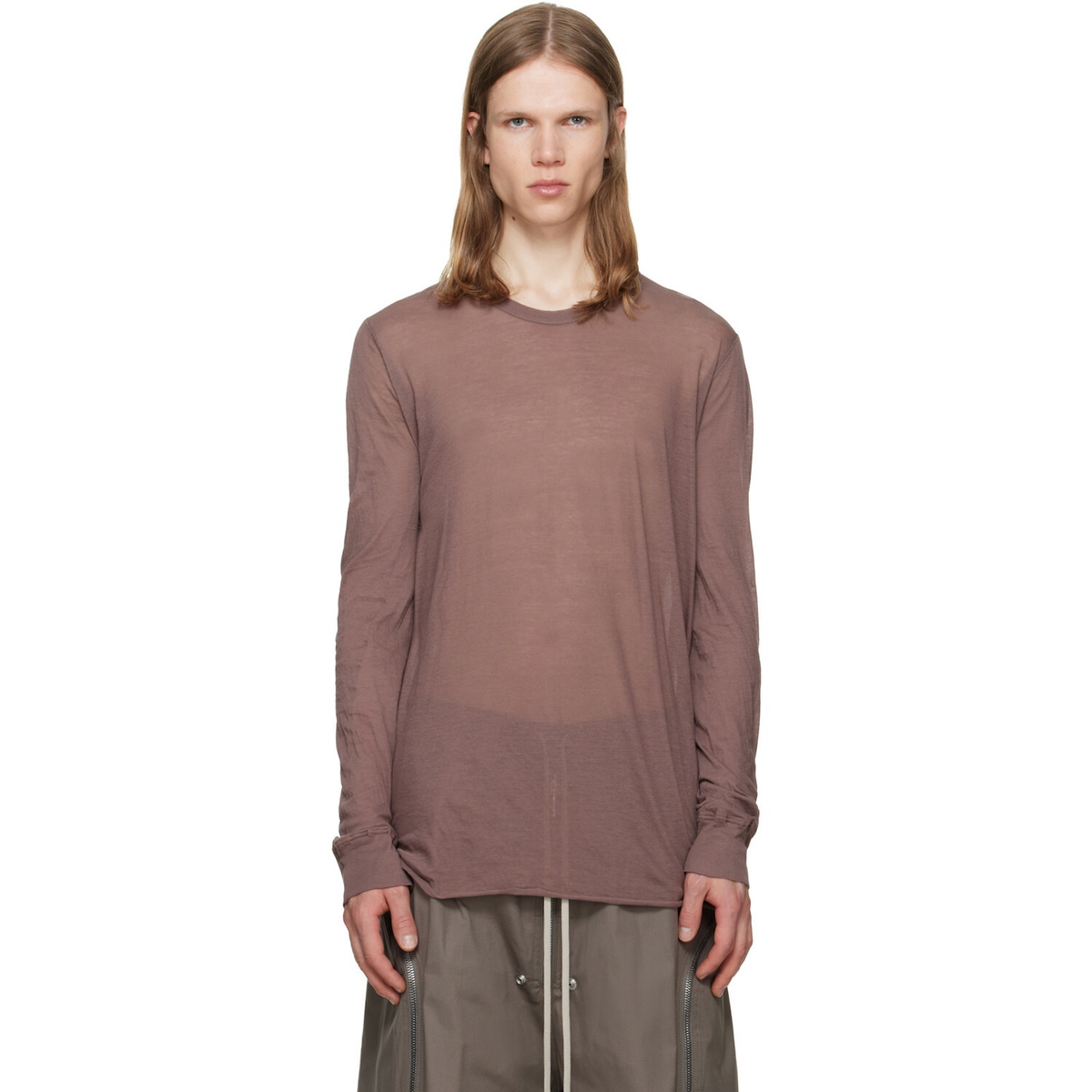 Rick Owens Purple Tower Basic LS T-shirt