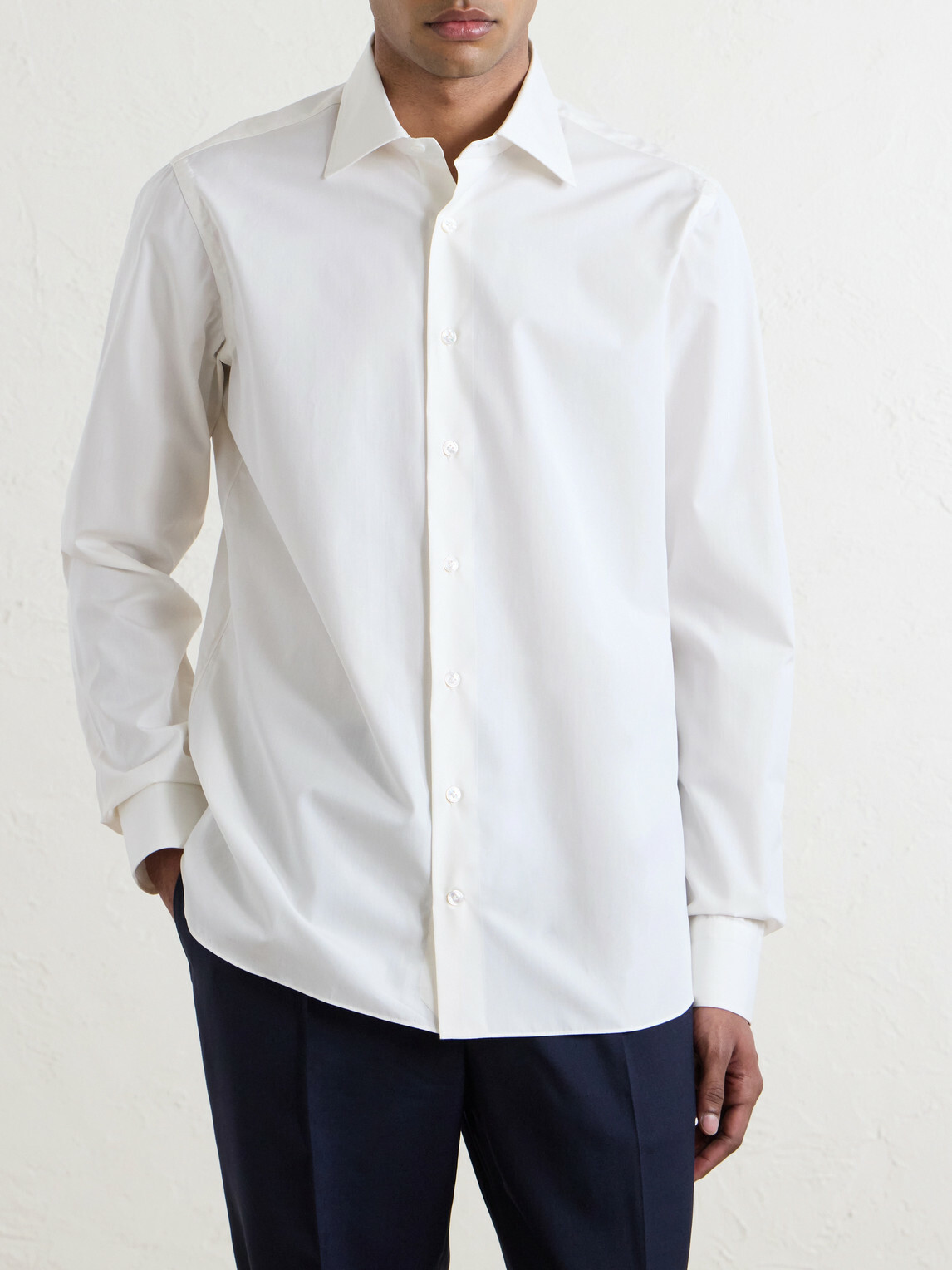 De Petrillo - Cotton-Poplin Shirt - Neutrals