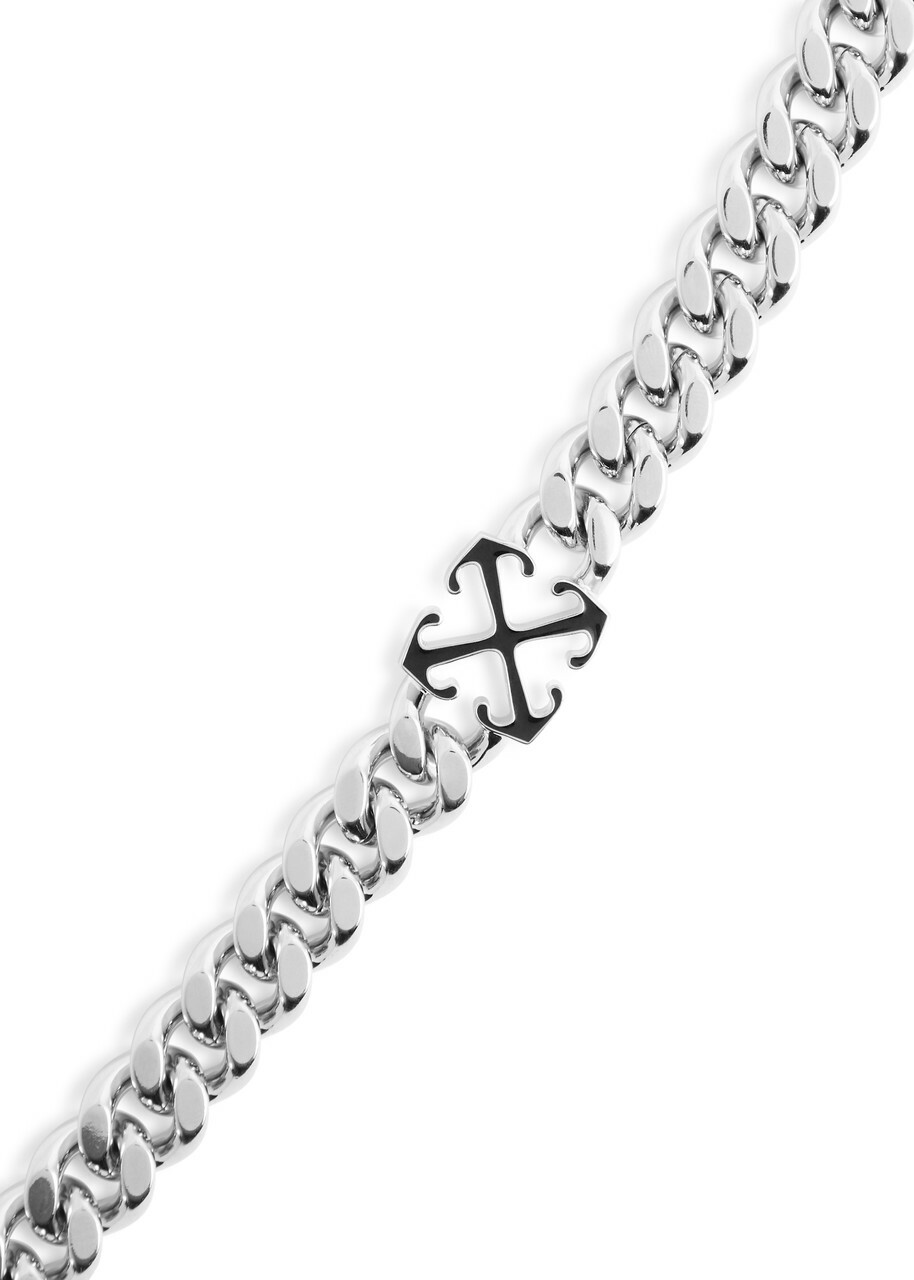 Off-white Arrows Chunky Chain Necklace - Silver - One Size