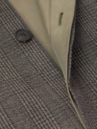 The Row - Palo Prince of Wales Checked Virgin Wool and Silk-Blend Coat - Black
