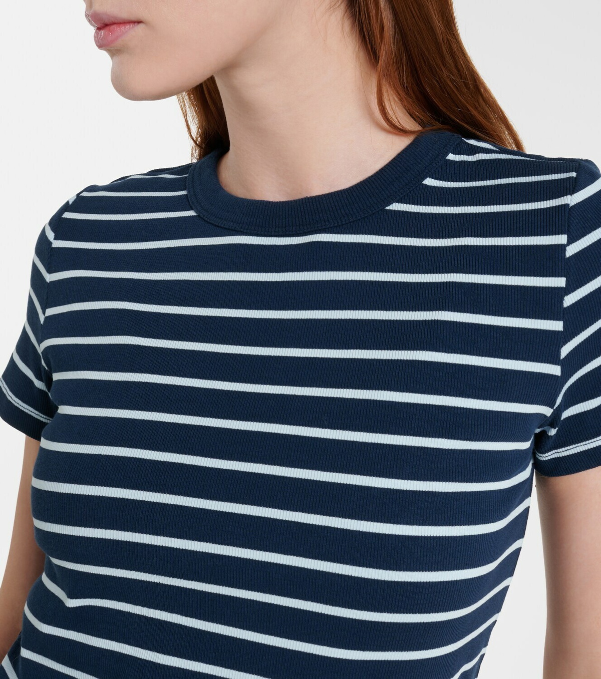 Velvet Brenda striped cotton-blend T-shirt