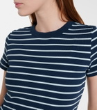Velvet Brenda striped cotton-blend T-shirt