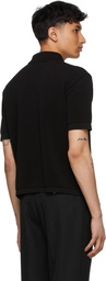 Second/Layer Black Knit Polo