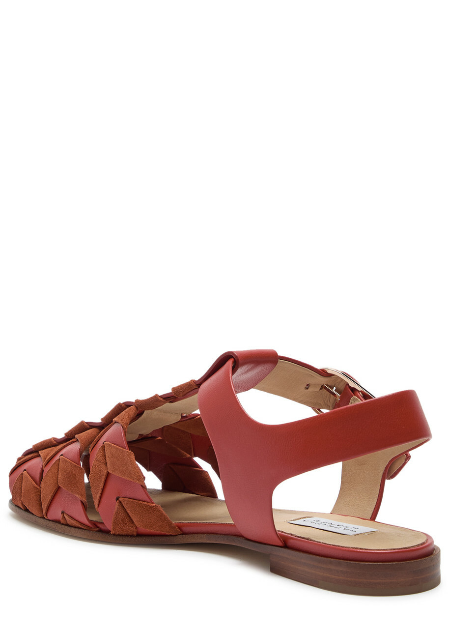 Gabriela Hearst Willow Leather Sandals Orange
