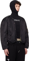 Prototypes Black & Khaki Deflated Reversible Bomber Jacket