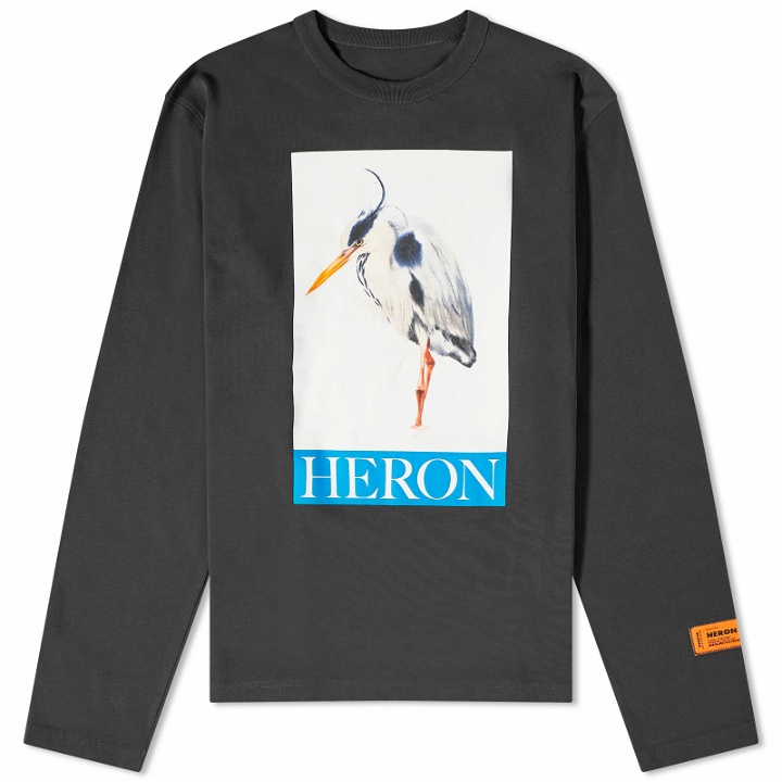 Photo: Heron Preston Men's Painted Heron LS T-Shirt in Black