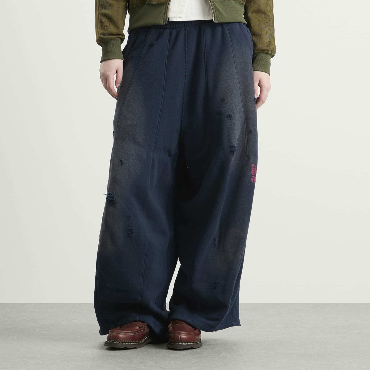 Needles Women's Deconstructed H.D. Sweat Pants in Navy