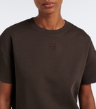 Loewe Anagram asymmetrical cotton-blend T-shirt