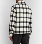 AMI - Windowpane-Checked Virgin Wool Overshirt - Neutrals