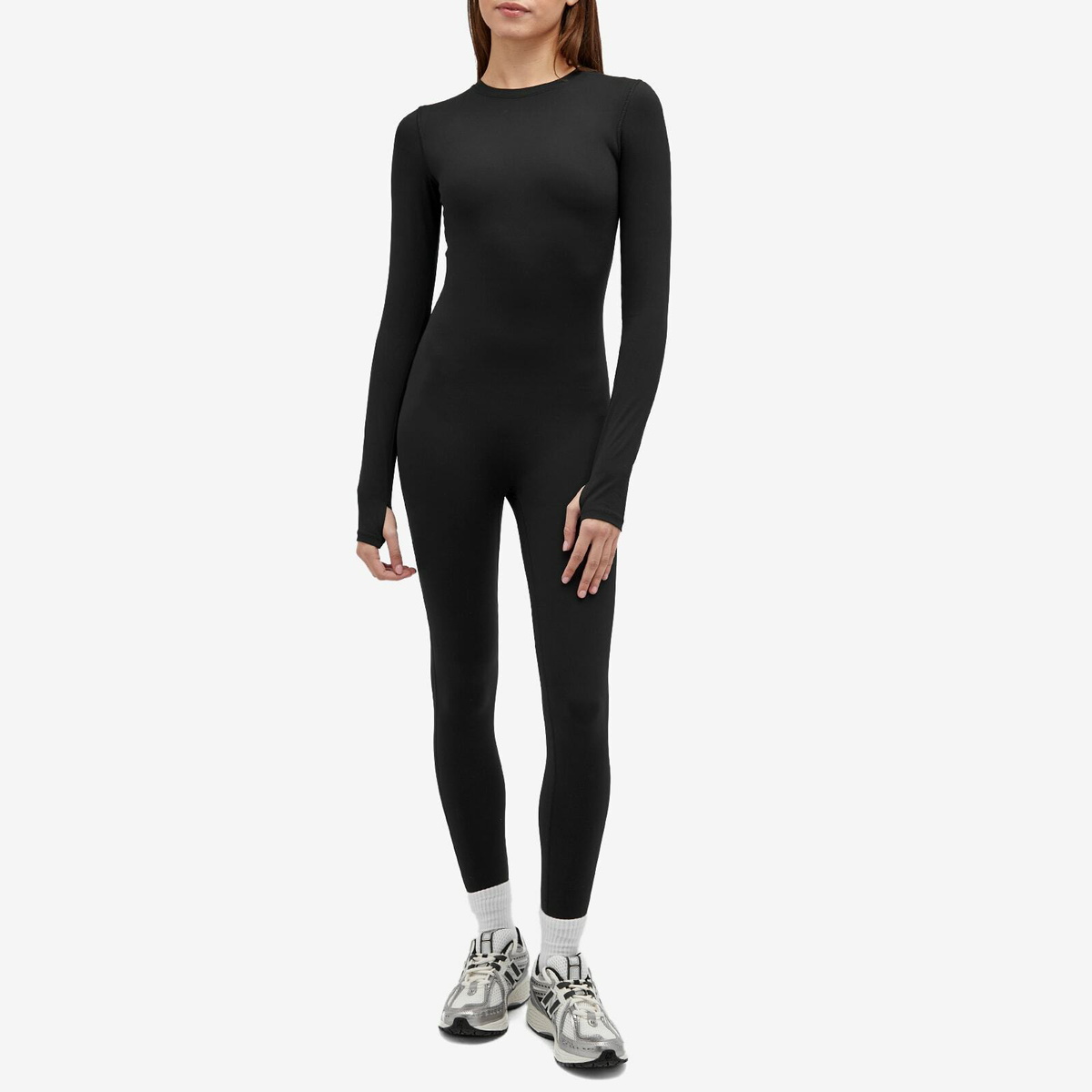 Adanola Women's Ultimate Long Sleeve Unitard in Black