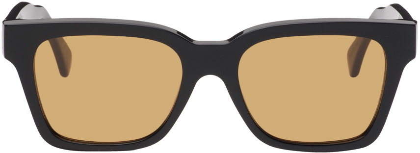 Retrosuperfuture C2N America Sunglasses – Black Acetate Frame, Black Lenses, Square Style