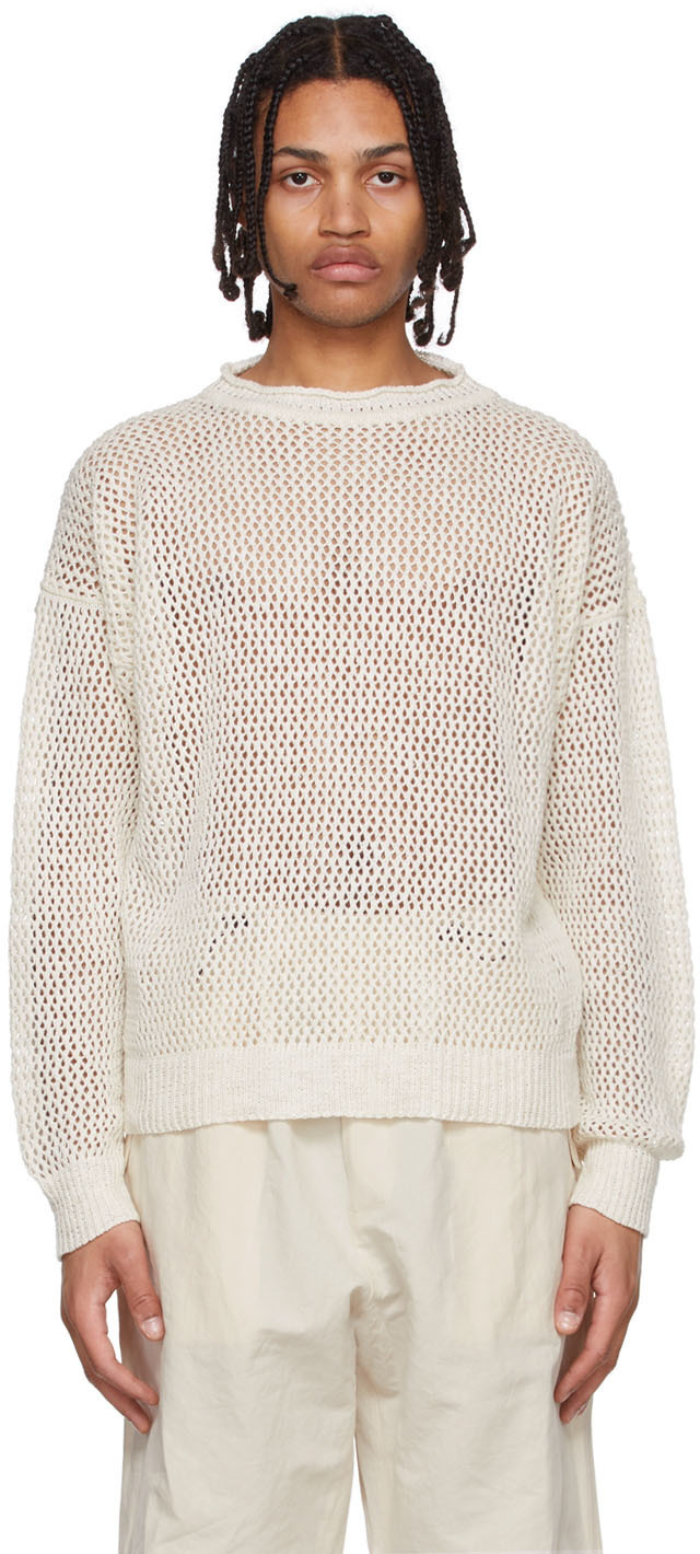 White hotsell linen sweater