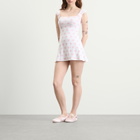 SKIMS Women's Pointelle Cap Sleeve Mini Dress in Snow Lace Hearts
