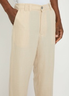 The Elder Statesman Pashmina Norm Wool and Cashmere-blend Trousers Off White