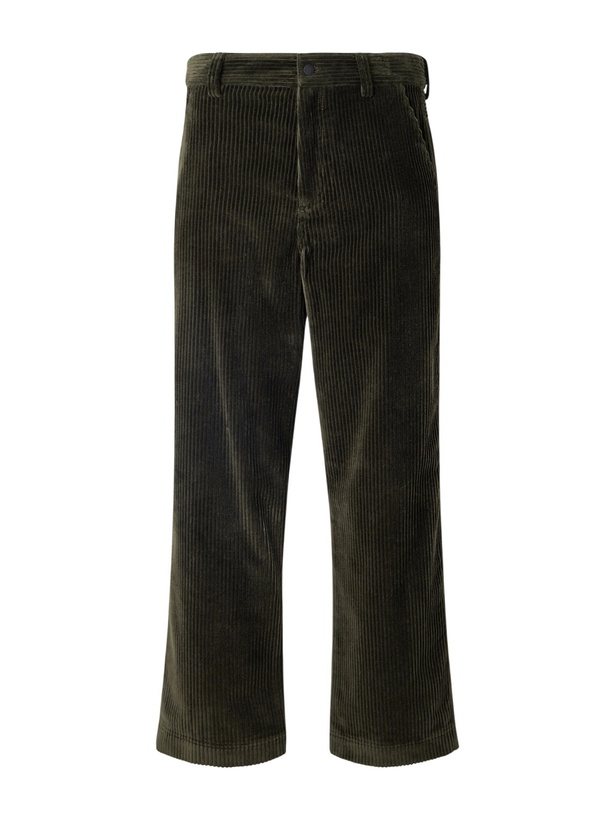 Photo: Moncler Grenoble - Straight-Leg Cotton-Blend Corduroy Trousers - Green