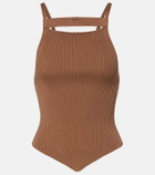 Courrèges Ribbed-knit tank top