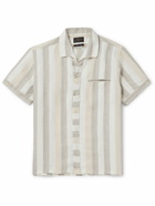 Beams Plus - Striped Herringbone Linen Shirt - Neutrals