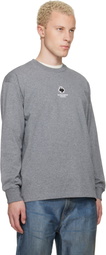AAPE by A Bathing Ape Gray 'AAPENOW' Clover Moonface Long Sleeve T-shirt