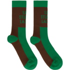 S.R. STUDIO. LA. CA. Green and Brown Contrast Socks