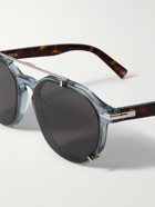 Dior Eyewear - DiorBlackSuit RI Round-Frame Acetate and Silver-Tone Sunglasses
