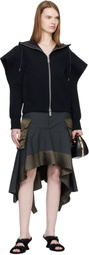 sacai Black Sponge Sweat Hoodie