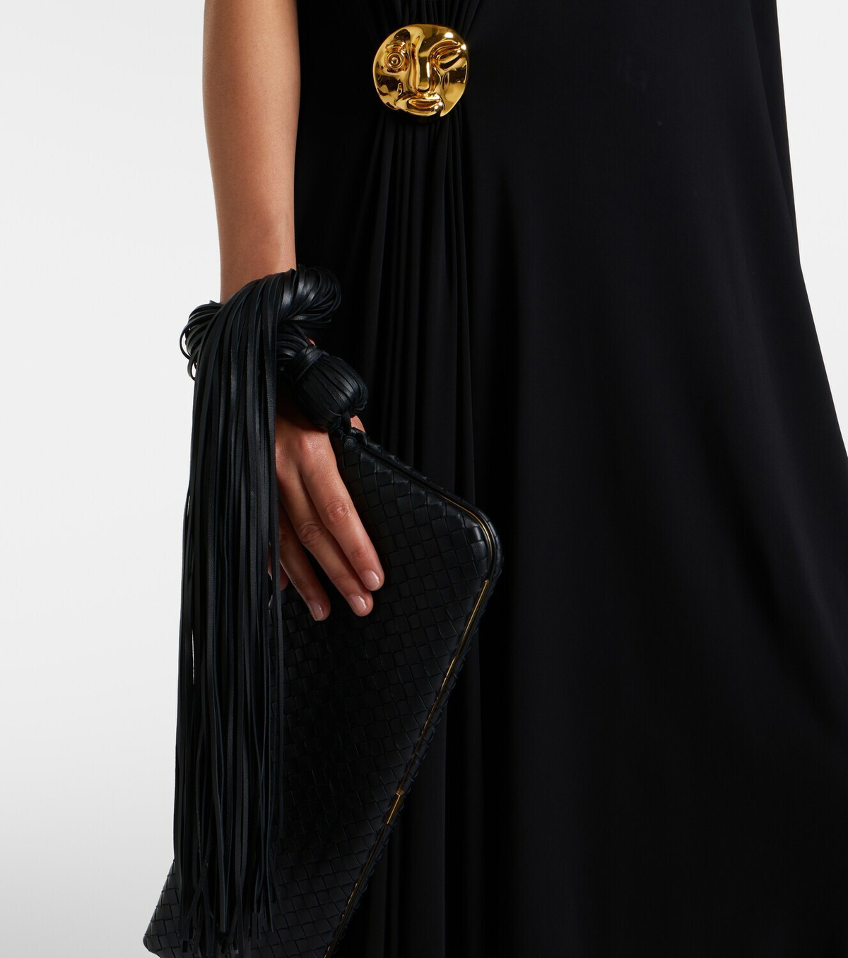 Bottega Veneta Serata Intrecciato leather clutch