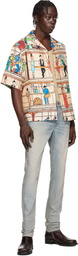 AMIRI Beige 'Amiri' Pool Hall Bowling Shirt
