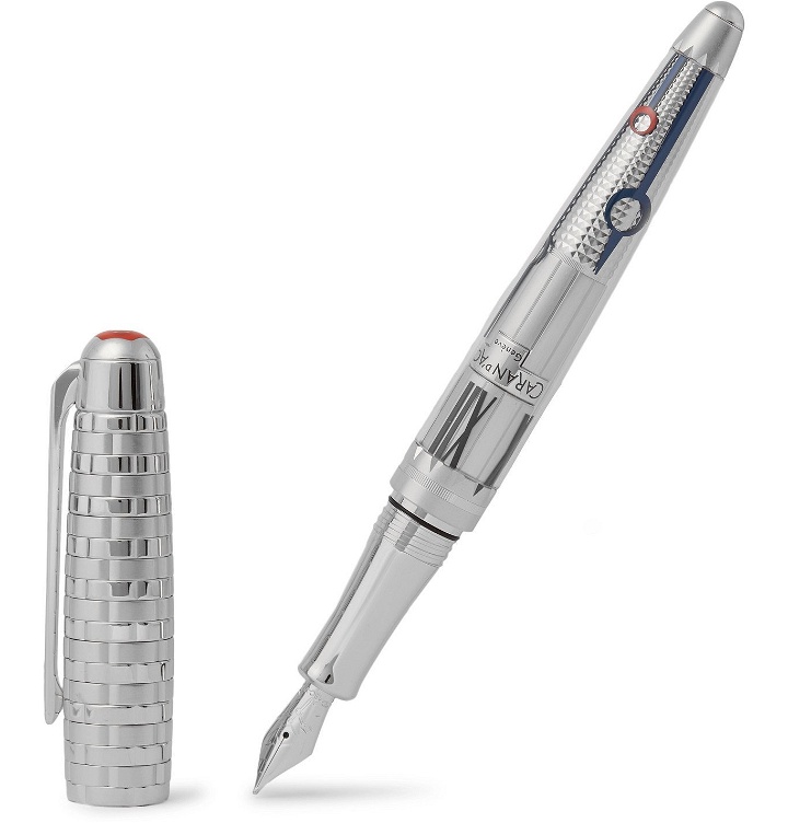 Photo: Caran d'Ache - 1010 Timekeeper Silver-Tone and Lacquered Fountain Pen - Silver