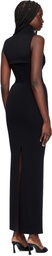 Nensi Dojaka Black Gwyneth Knitted Corset Maxi Dress