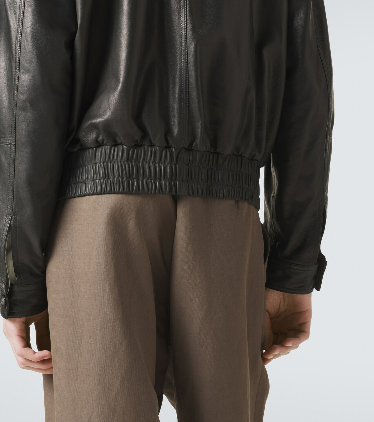 Giorgio Armani Leather bomber jacket