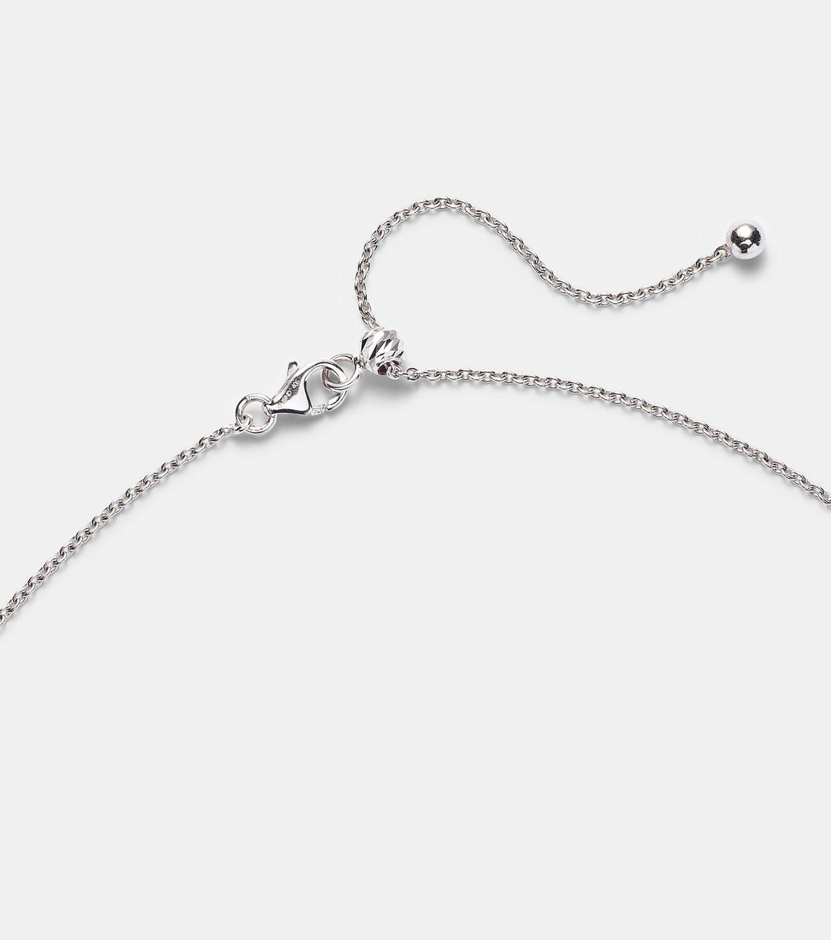 Kamyen 18kt white gold and enamel choker with emeralds