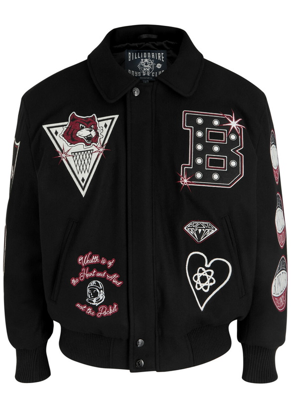 Photo: Billionaire Boys Club Alumni Wool-blend Varsity Jacket Black