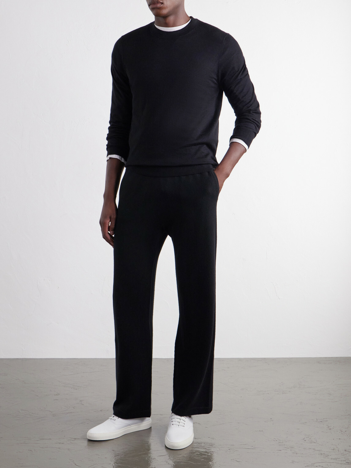 Mr P. - Cashmere and Silk-Blend Sweater - Black