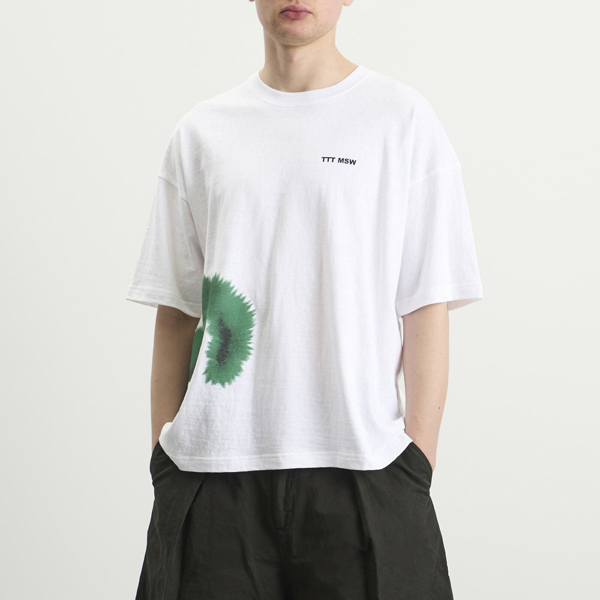 TTT MSW Men's Green Dog T-Shirt in White