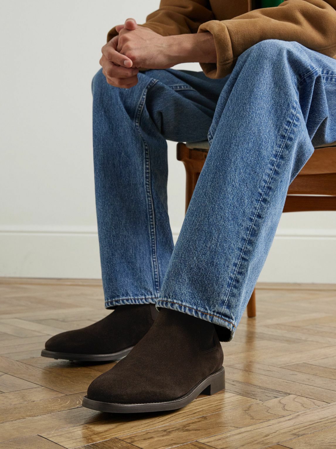 MORJAS - Suede Chelsea Boots - Brown