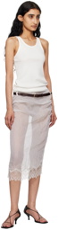Coperni White Belt Midi Skirt